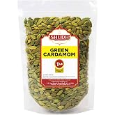 SHUDH GREEN CARDAMOM 1 LB | 16 oz Green Cardamom Pods Spice (Hari Elachi) ~ All Natural | Vegan | Gluten Friendly | NON-GMO | Product of India