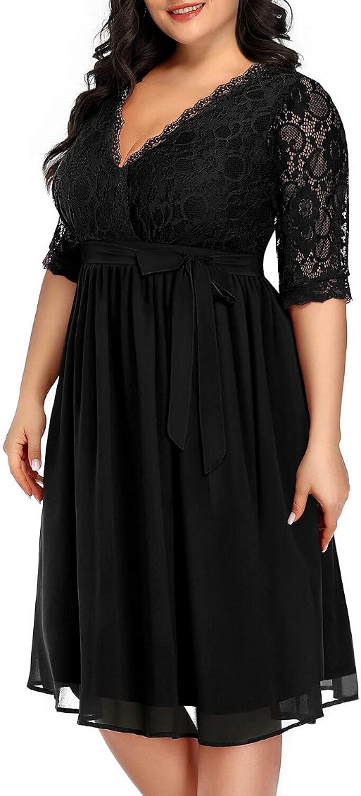 Pinup Fashion Black Cocktail Dress 