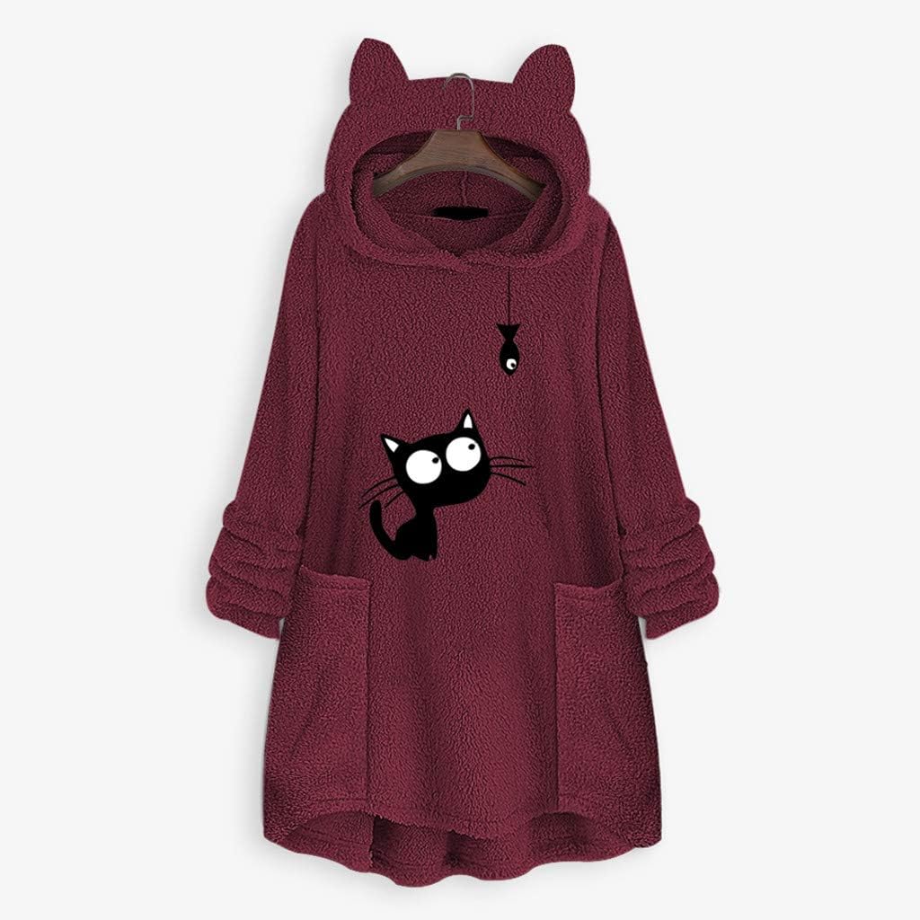plus size cat hoodie