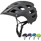 Exclusky Bike Helmet Mountain Bike Helmet for Adults Lightweight MTB Cycling Helmet for Men Women Adjustable Bicycle Helmet with Visor