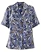 Donnkenny Printed Camp Shirt, Blue Floral, 3X