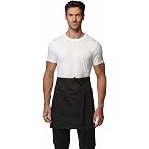 Guolamy Waist Apron for Men Server Bistro Half 4251BY | Adjustable Half Bistro Apron for Waiters Bartenders, Polyester Cotton Canvas, Durable &amp; Comfortable