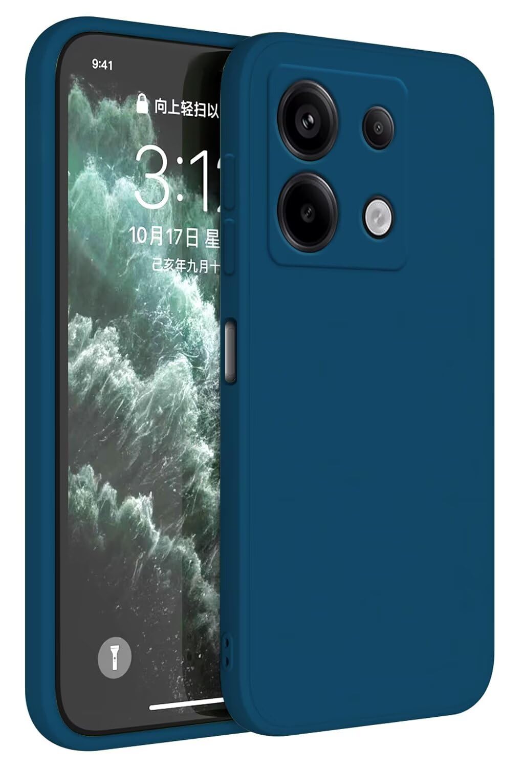 HAFFAN TPU Silicone Case Compatible with Redmi Note 13 Pro 5G / POCO X6 5G (6.67" inches), Cover Holster Sleeve - Sapphire Blue โ image 1