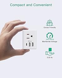 [2-Pack] European Travel Plug Adapter