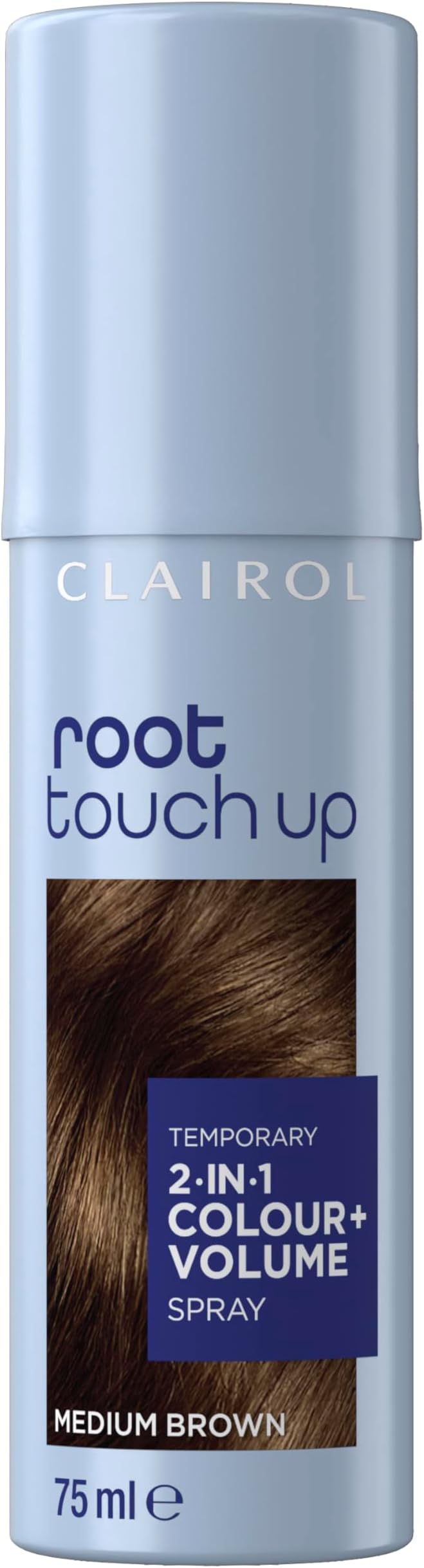 Clairol Root Touch Up Spray Medium Brown 75ML 2 in 1 Volume & Grey Coverage