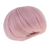 Fityle 1/8 Mini BJD Dolls Hair DIY Short Smoke Pink