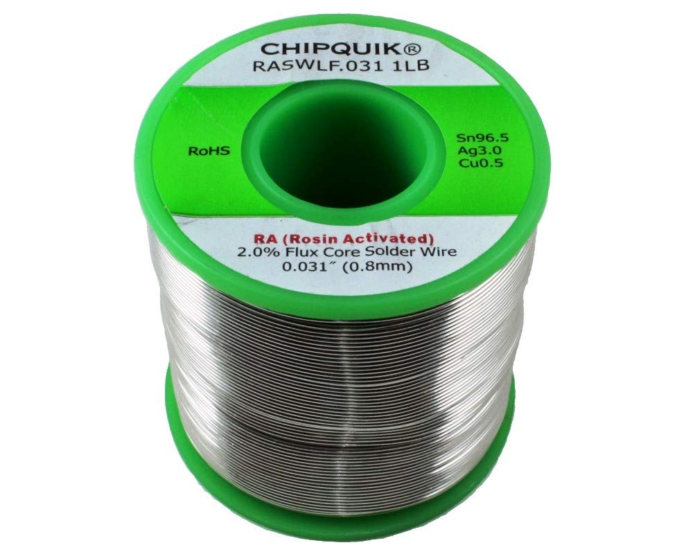 LF Solder Wire 96.5/3/0.5 Tin/Silver/Copper Rosin Activated .031 1lb