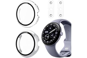 2 Pack for Google Pixel Watch 4 41mm Screen Protector Case, Full Coverage HD Ultra-Thin Scratch Resistant Case, Hard PC Prote