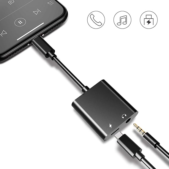 VANMASS 3 in 1 Type C Aux Adapter USB-C Audio und 25W PD Laden Ports 3.5mm Kopfhöreranschluss Audio + Laden + Anrufen Kopfhör