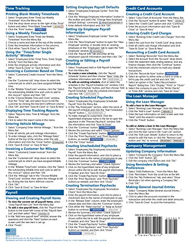 image for QuickBooks Pro 2017 Quick Reference Training Card - Laminated Tutorial