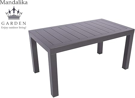 Amazon De Aluminium Gartentisch Loungetisch Toledo 90 X 50 Mit Aluminium Tischplatte Absolut Wetterfest Anthrazit Aus Dem Hause Pure Home Garden