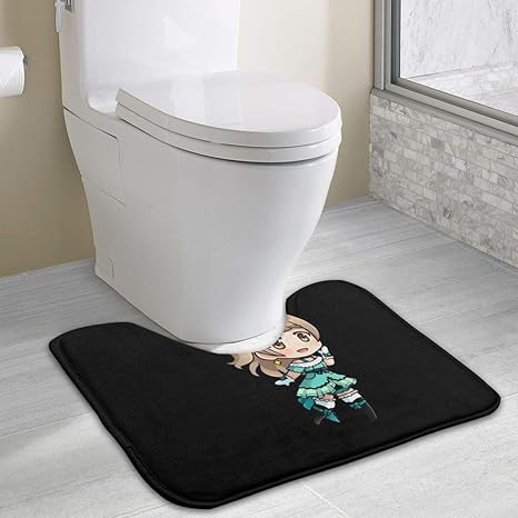Amazon 便器マット ラブライブ サンシャイン 4 トイレマット 足ふきマット U型足元マット バスマット 吸水マット U型 おくだけ吸着 床汚れ防止マット 家庭用 ホテル用 おしゃれ トイレに変身 新生活 トイレマット タンクカバー ホーム キッチン オンライン通販