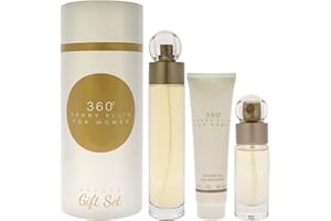 Perry Ellis 360 3.4oz EDT Spray, 0.25oz EDT Spray 3oz Shower Gel Women 3 Pc Gift Set