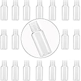 ZEONHAK 110Pcs 1oz (30ml) Plastic Travel Empty Bottles, Clear Flip Cap Squeeze Sample Bottle, Refillable Plastic Containers for Toiletries, Lotion, Shampoo, Cosmetics