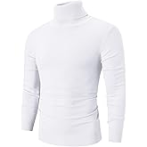 QZH.DUAO Men's Slim Fit Turtleneck Pullover Sweaters Casual Lightweight Knitted Basic Tops