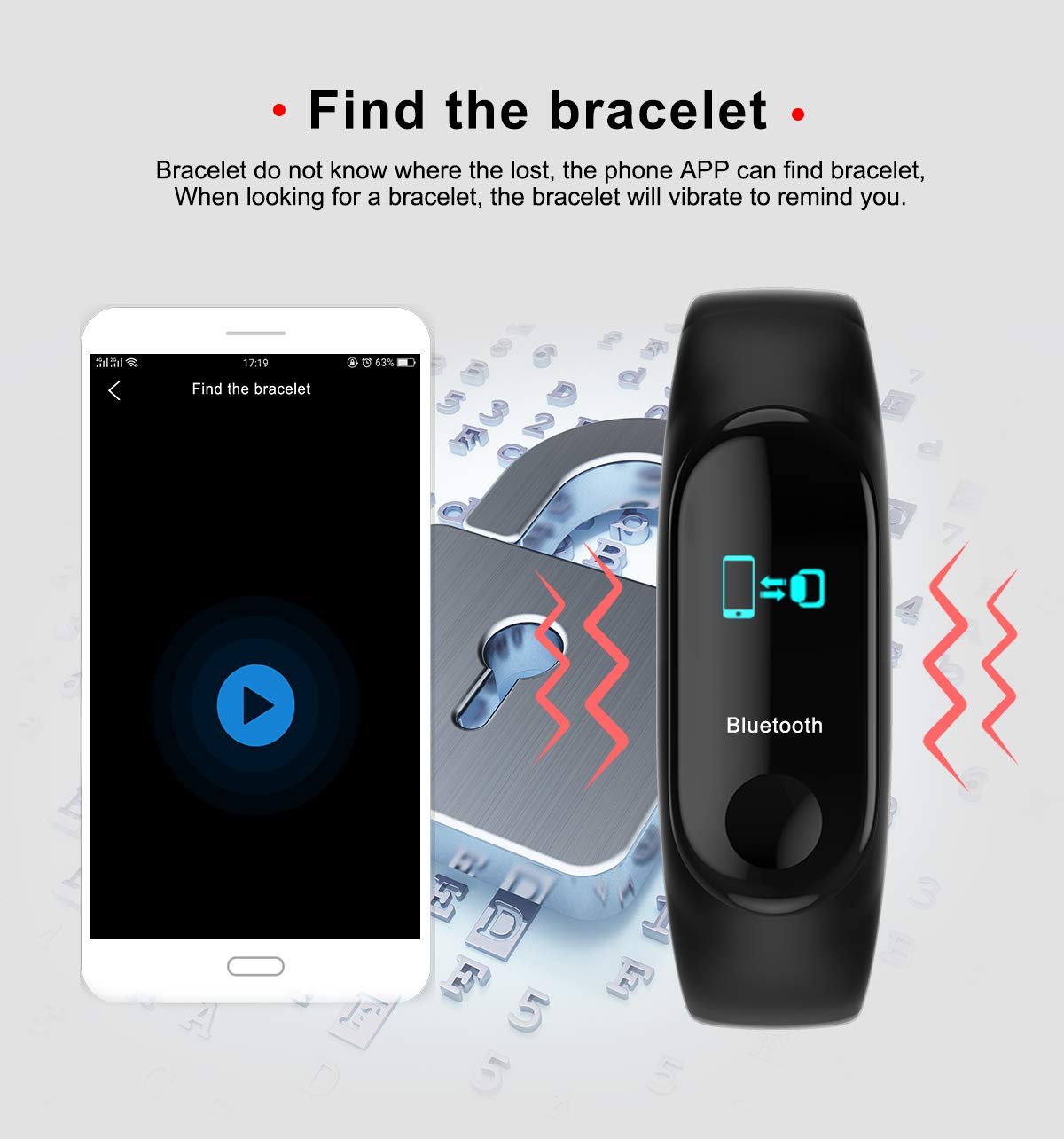 SAILINE Fitness Tracker Heart Rate Fitness Wristband Smart Watch Waterproof IPX6 Activity Tracker Blood Pressure Smart Bracelet with Stopwatch Sport GPS Pedometer Women Men (Black)