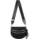 Newlatin Bum Bags for Women Crossbody, Checkered Crossbody Bag, Nylon Crossbody Bags Fanny Packs Checkered Purse Bag