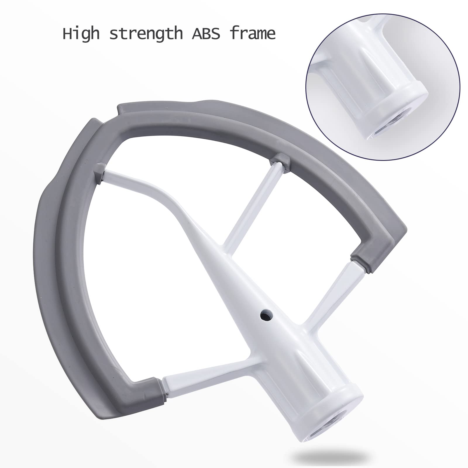 6QT Flex Edge Beater for KitchenAid Bowl-Lift Stand Mixer,6 Quart Flat Beater Paddle with Flexible Silicone Edge Bowl Scraper