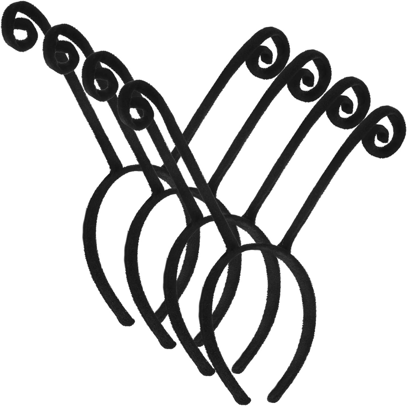 4 Pieces Antenna Headband Black Butterfly Antenna Head