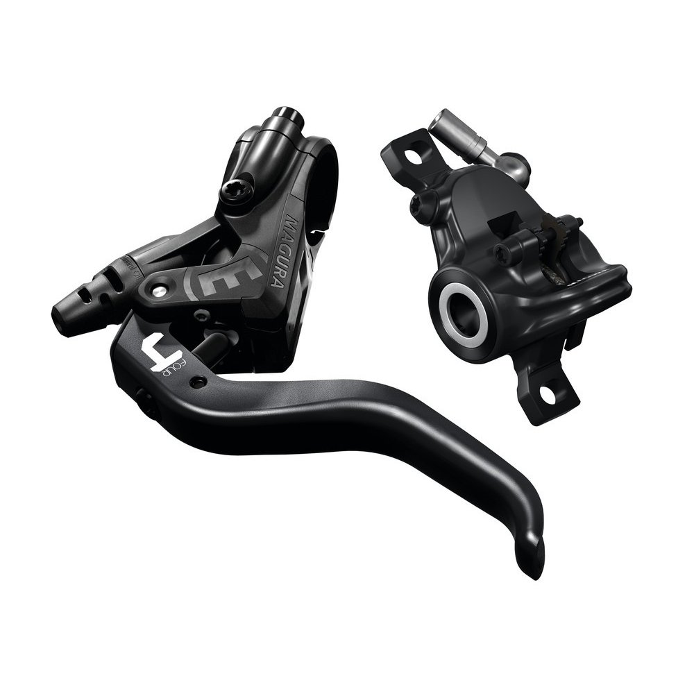 Magura 2700476 MT4 2-Finger Aluminium Lightweight Lever, Can Be Used Left/Right, 2.2 mm Cable Length, Single Brake, Includes Accessories (VE 1 Piece) Bicycle Brake, Black, One Size