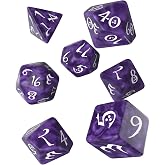 Q-Workshop Classic RPG Lavender &amp; White Dice Set 7, Dice Set | Dice Set, 1+ players, Ages 14+, Classic RPG Lavender, Q-Workshop