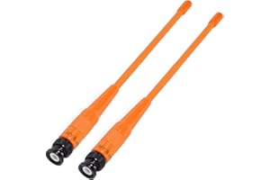 HYS BNC HT Antenna, 144/440 MHz Dual-Band High Gain Handheld Antenna for ICOM IC-V9 Motorola HT440 CP500 Uniden Bearcat Whistler VHF/UHF Ham Radio (Pack of 2)