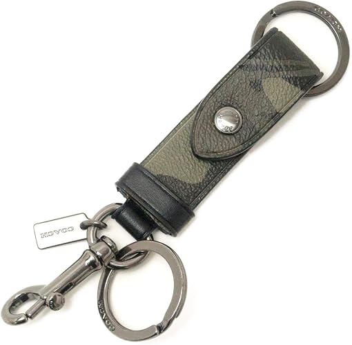 Amazon コーチ Coach キーリング メンズ キーホルダー レザー カモフラージュ 迷彩 qbgrn アウトレット品 並行輸入品 Coach コーチ シューズ バッグ
