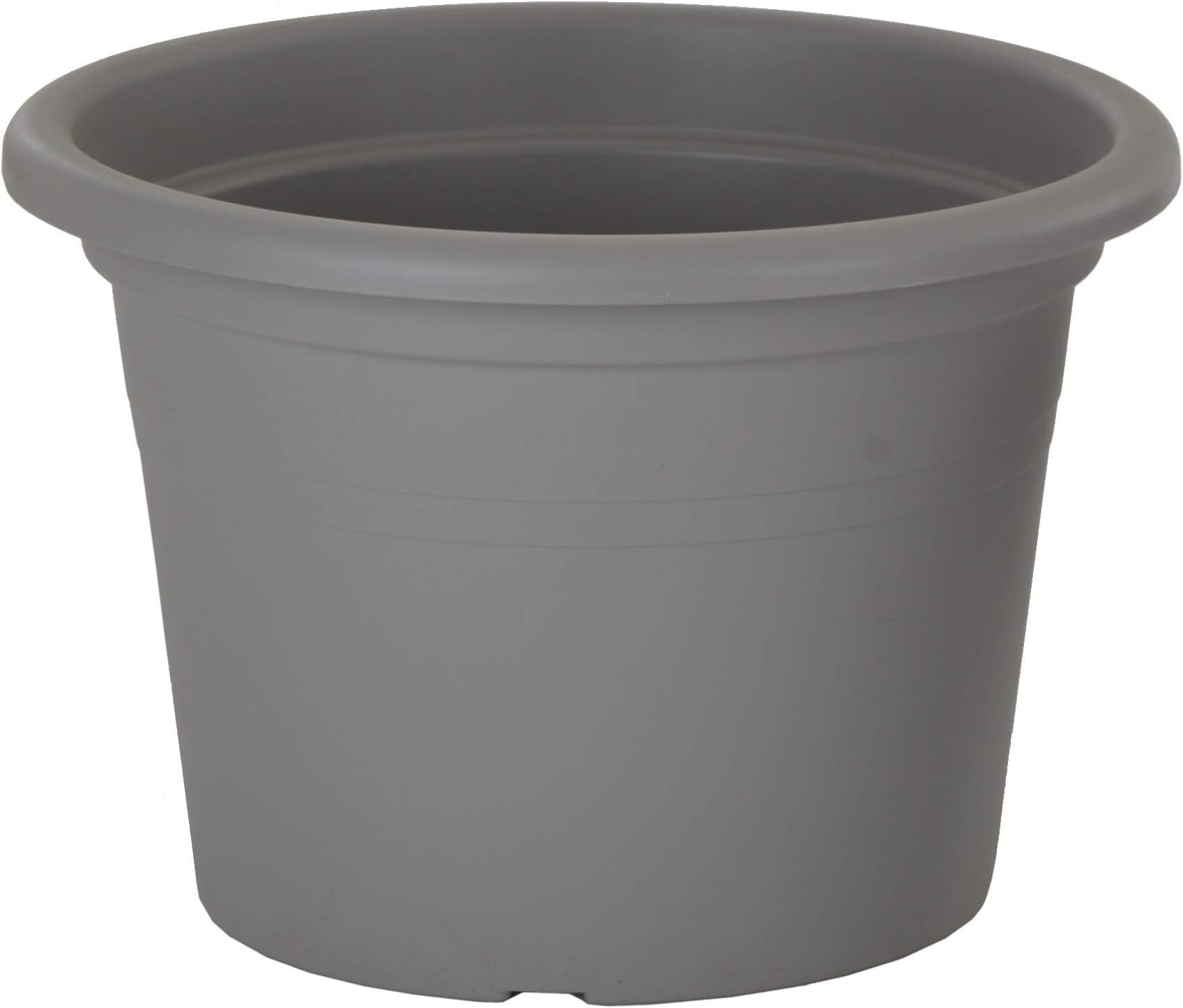 Gardenesque Eco Cylinder Recycled Plastic Grey Planter (3 Pack, 30cm Diameter)