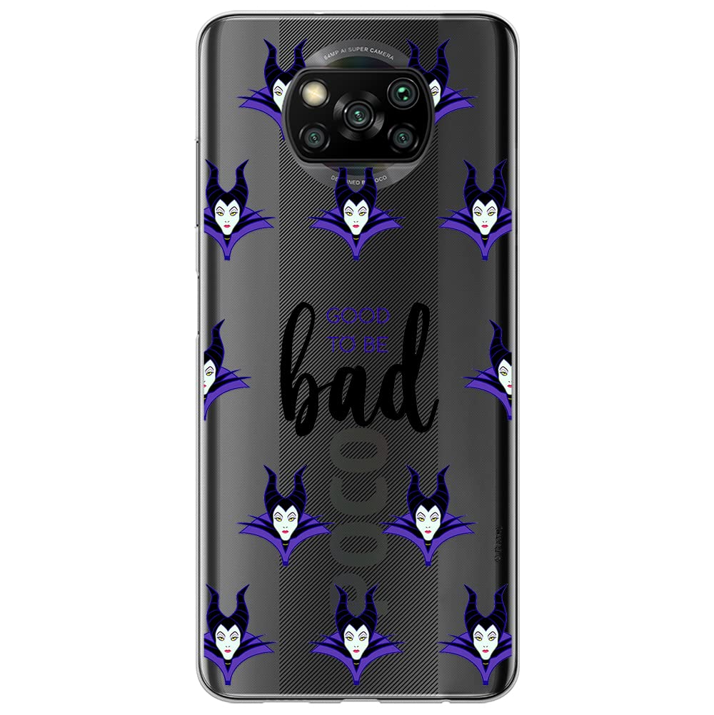 ERT GROUP mobile phone case for Xiaomi POCOPHONE X3 original and officially Licensed Disney pattern Maleficent 002 optimally adapted to the shape of the mobile phone, partially transparent
