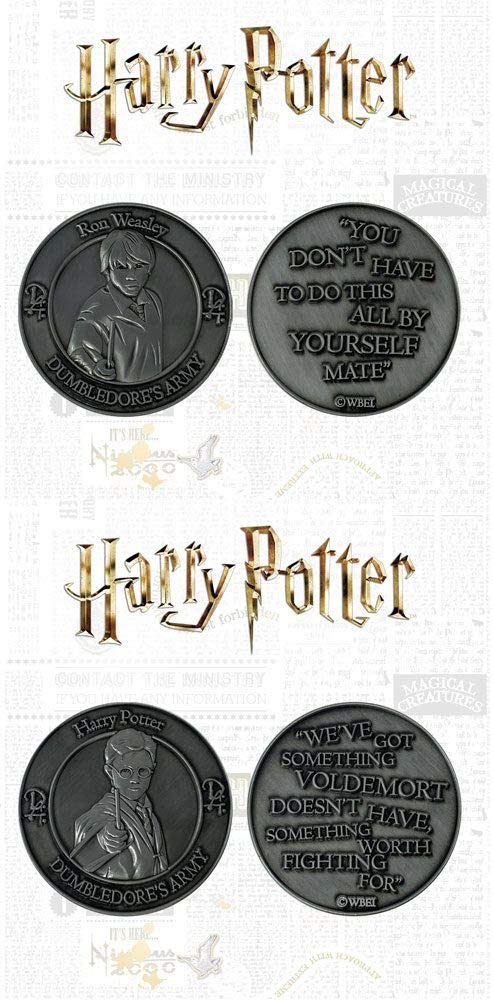 Fanattik Harry Potter Dumbledore Army Collectible Coin Set (Harry Potter & Ron Weasley)