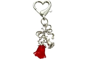 Decorative Rose Bowknot Keychain Charm Stylish Flower Phone Lanyard Holder for Case Adornment Fashion