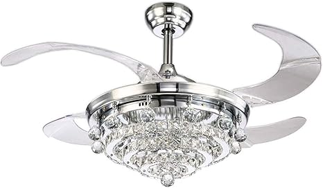 YWAWJ Lampe unsichtbare Deckenleuchte Chrom Kristall Shades Inklusive