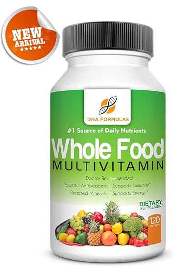 Dna Formulas Whole Food Multivitamin 120 Capsules Enhanced Bioavailable Vitamin For Men Women No Artificial Colors Preservatives Activated Mineral