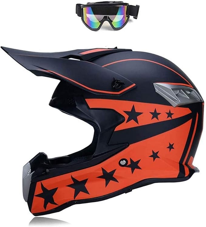 Motocross Crash Helmet, DOT Certified Adult Motorcycle Full Face Crash