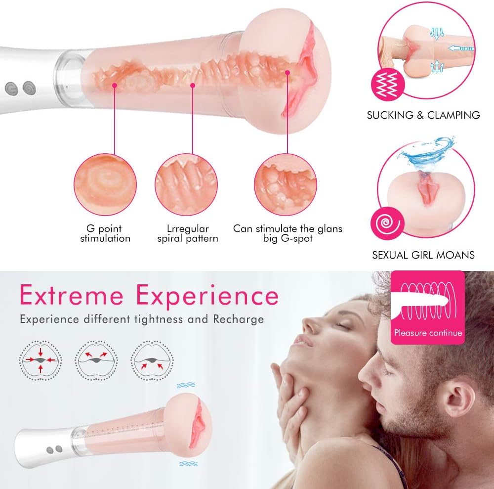 Male Piston Toys 10 Vortex Rotation 5 Rapid Ration Suckinhg Pleasure for Adult Automatic Sucking Intelligent Masturbating Training Cup Birthday Gift for Men T-Shirt,Sexy Moaning Underwear