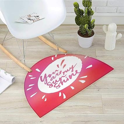 Amazon Quote 半円形クッション 空はリミットタイプ メッセージモチベーション引用 シンプルなデザイン イラスト エントリードアマット 高さ15 7インチ X 奥行23 6インチ ブルー ホワイト H 31 5 Xd 47 2 Stevenhome ドアマット 通販