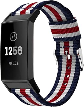 Amazon Co Jp Harpi ファッション スポーツ 編み込み ナイロンバンド リストバンド 調整可能 腕時計バンド レディース メンズ フィット Fitbit Charge 3 交換用ベルト ブルー スポーツ アウトドア