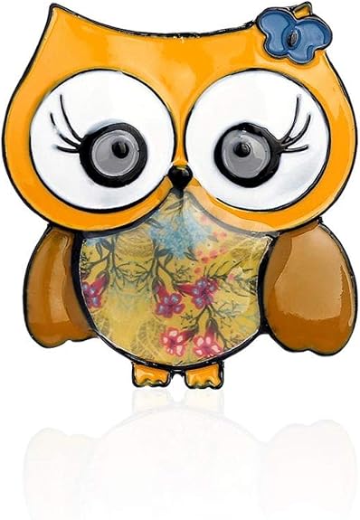 COLORFULTEA Bonito Broche De Búho De Dibujos Animados, Joyería para