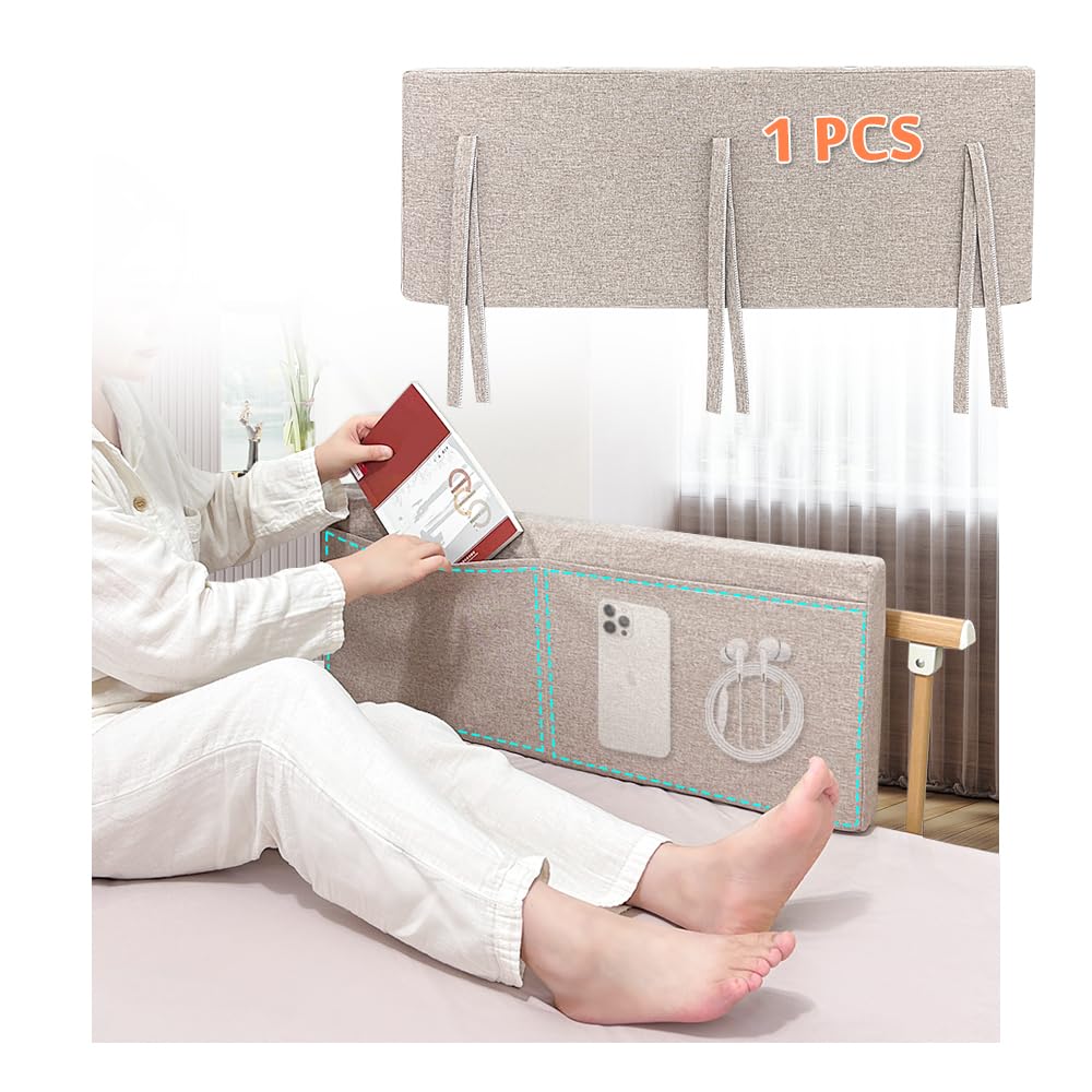 Mybow Bed Rail Cover for Hospital Bed Rail Cushion Medical Foam Padding Bumper Bed Railings for Seniors Safety Rails Guard Bed Fall Protector Padded Rail Cover Only - 31.9 x 11.8 x 2 (1 Count)