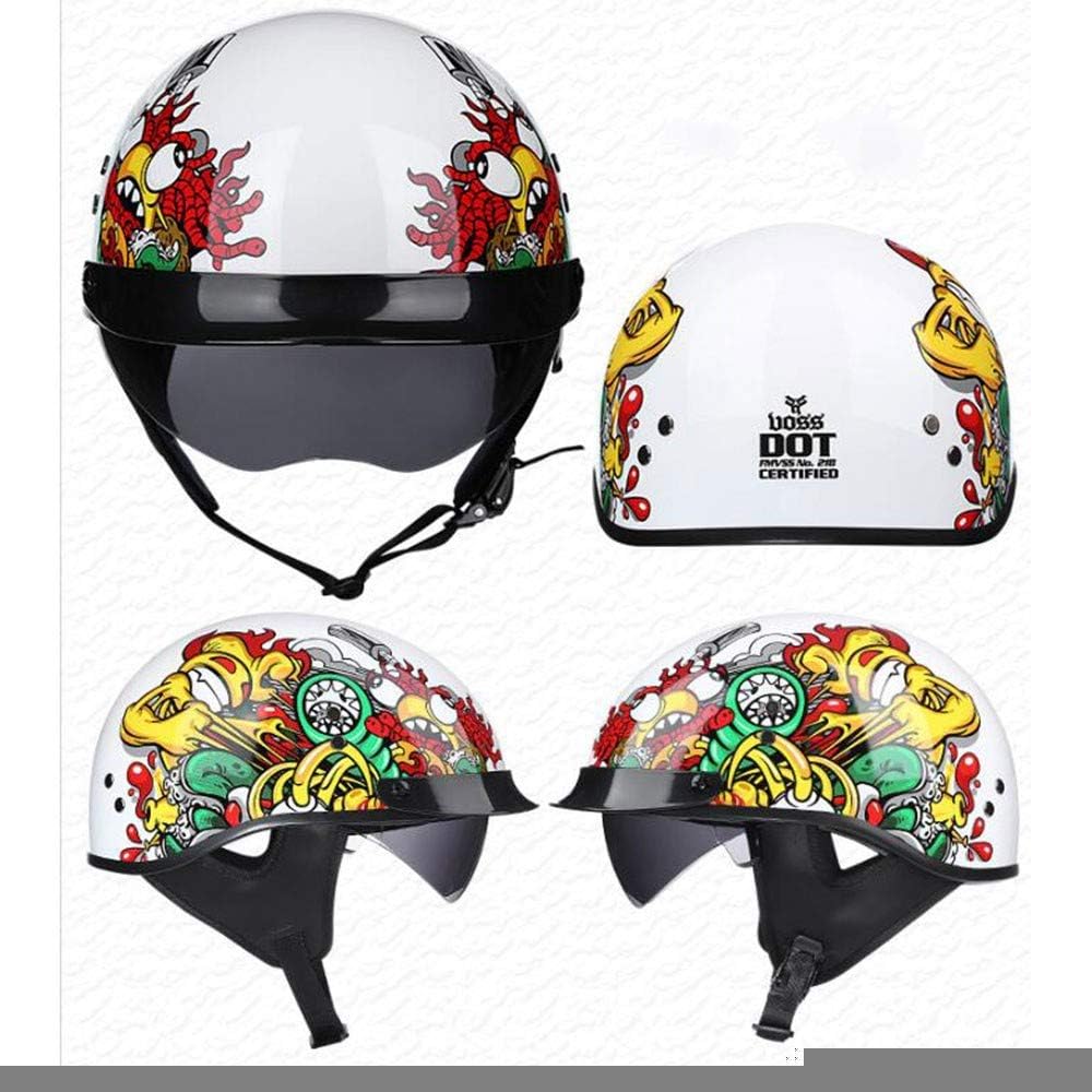 Medio Casco De Motocicleta Retro Dot Homologado Retro Harley Half Moto Cascos Helmet De La Bici Del Casco Del Viaje Del Estilo Aleman Crucero Bicicleta Casco Moto Abierto Cascos Coche Y Moto