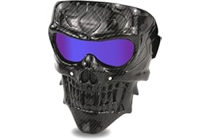 BOROLA Polarized Lens Scream Ugly Face Sandproof Mask for Motorcycle Off-Road Riding Comic Role Cos Mask