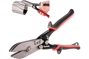 Toolwiz 5 Blade Sheet Metal Tools, Duct Crimping Tool for 24-26 Gauge Downspout, Stove Pipe, Stainless Steel, Ventilation Duc