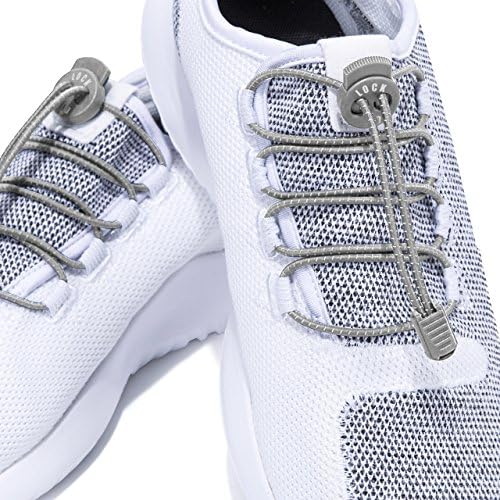 adierlife Lock Shoelaces No-tie System, Flexible &amp; Comfortable Stretch Laces Completely Get Rid of the Tie Process (7 colors, 100cm)