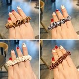 Kuou 12 Pcs Satin Hair Scrunchies Skinny Elastic Hair Ties Soft Silk view 4