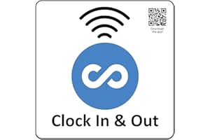 2 Pack 4"x 4" Laminated Vinyl Replacement Connecteam Label Decal with Ready to use NFC 215 Tags for Clock in & Out -Rewriteab