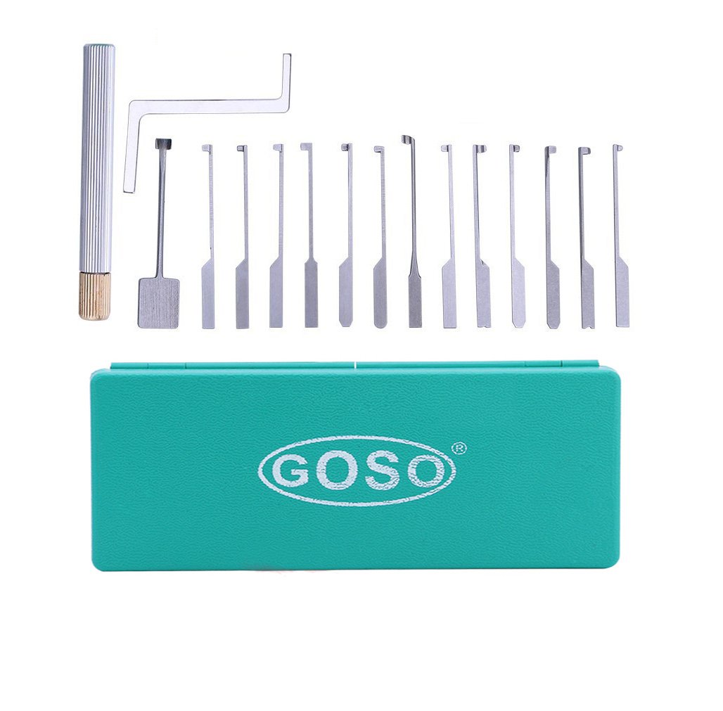 QiDAi Dimple Lock Pick Kit, Double Ended Kaba Door Lock, Opening Tool for Beginner and Locksmith (GOSO)