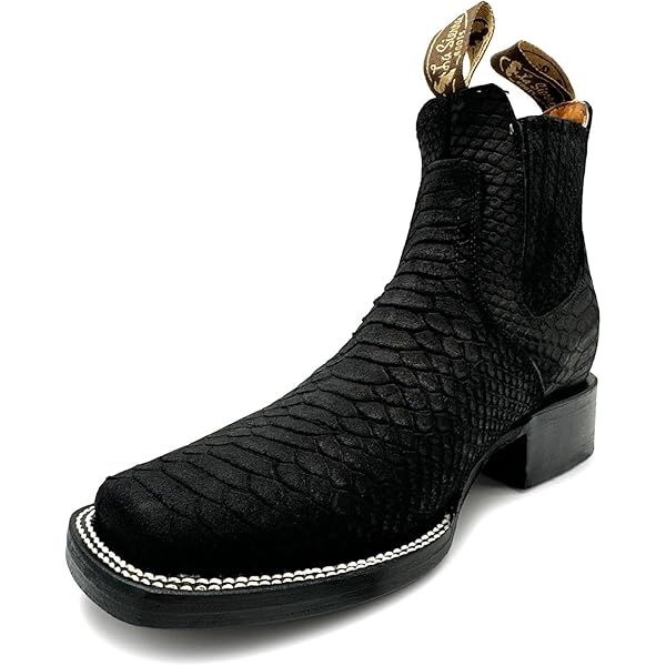 Amazon.com | Mens Leather Short Ankle Cowboy Boot With  display picture 1