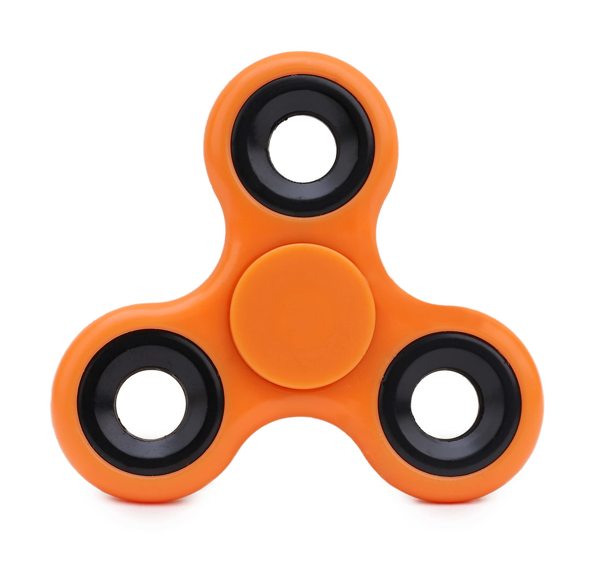 Toyland® Fidget Hand Spinner - Stress and Anxiety Relief - 38 Designs To Choose From (Orange & Black Rings)