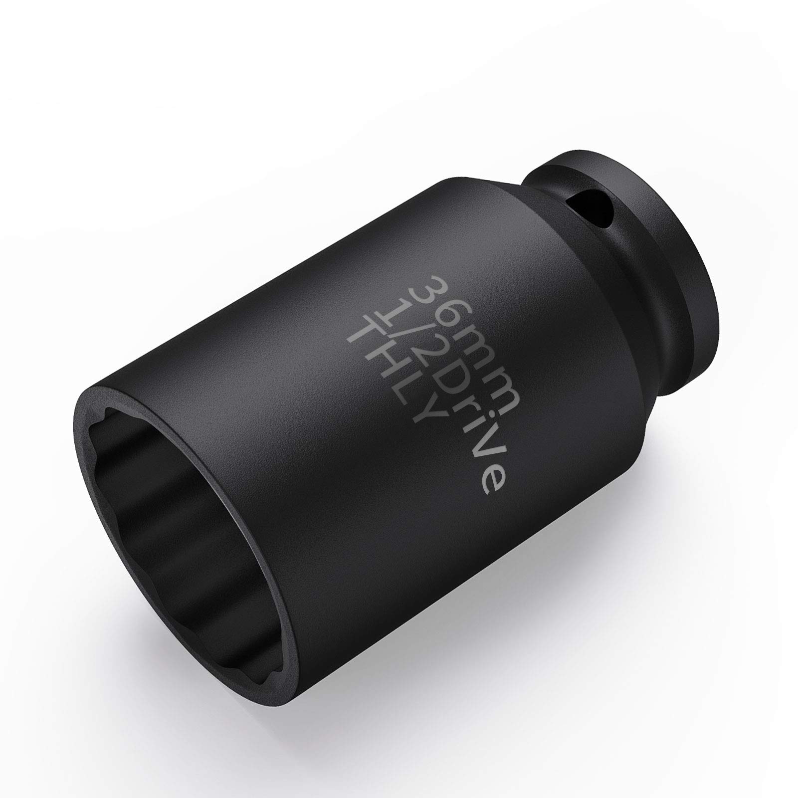 36mm Socket 1/2 Drive, Axle Nut 1/2 Inch Impact Drive 12-Point Deep Socket Set Metric, CR-MO for Easy Removal of Axle Shaft Nuts (36MM)
