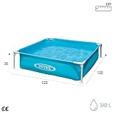Intex Mini Rectangular Metal Frame Pool 155 x 630 x 170 cm 340 L Turquoise view 3